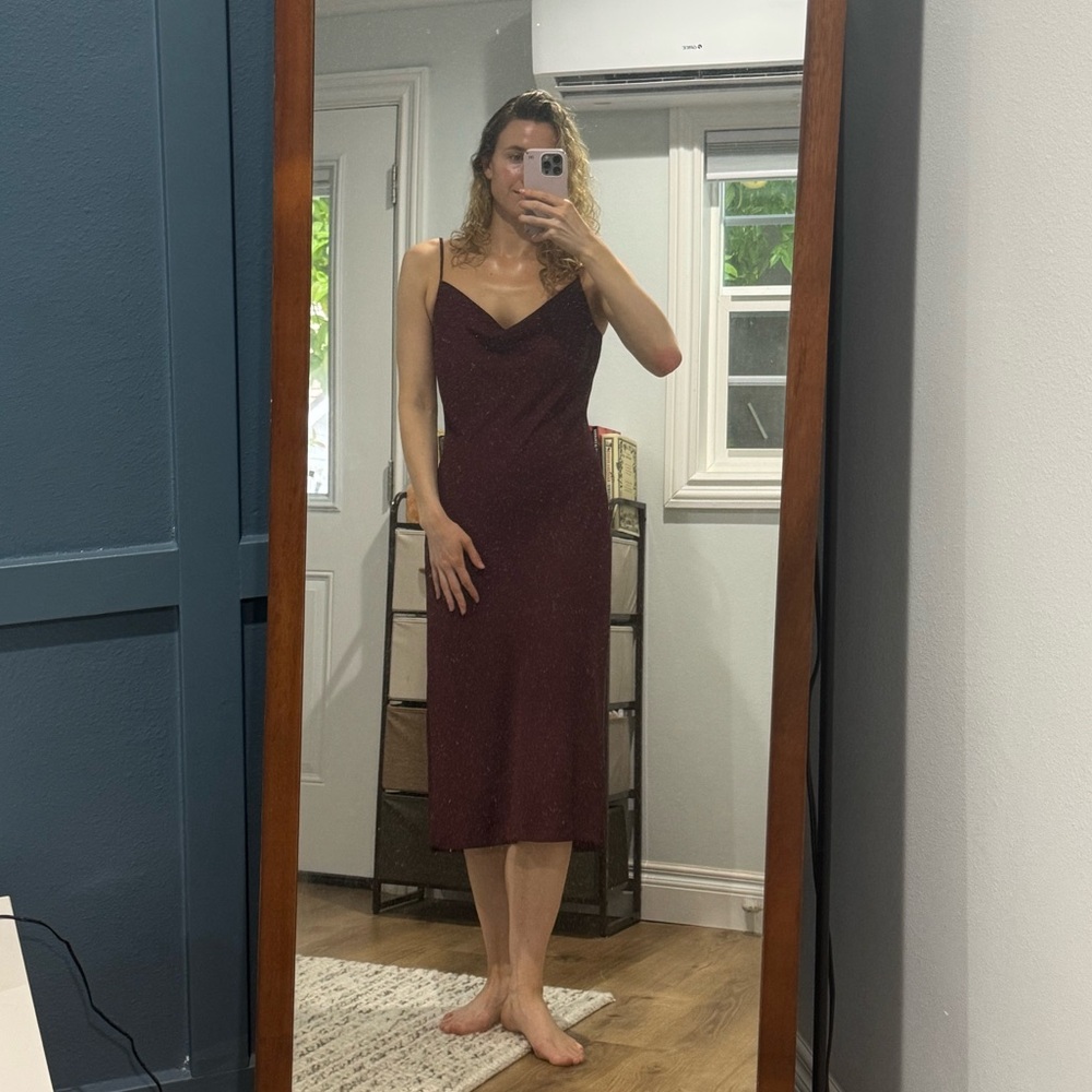 Banana Republic Red Spaghetti Strap Slip Dress